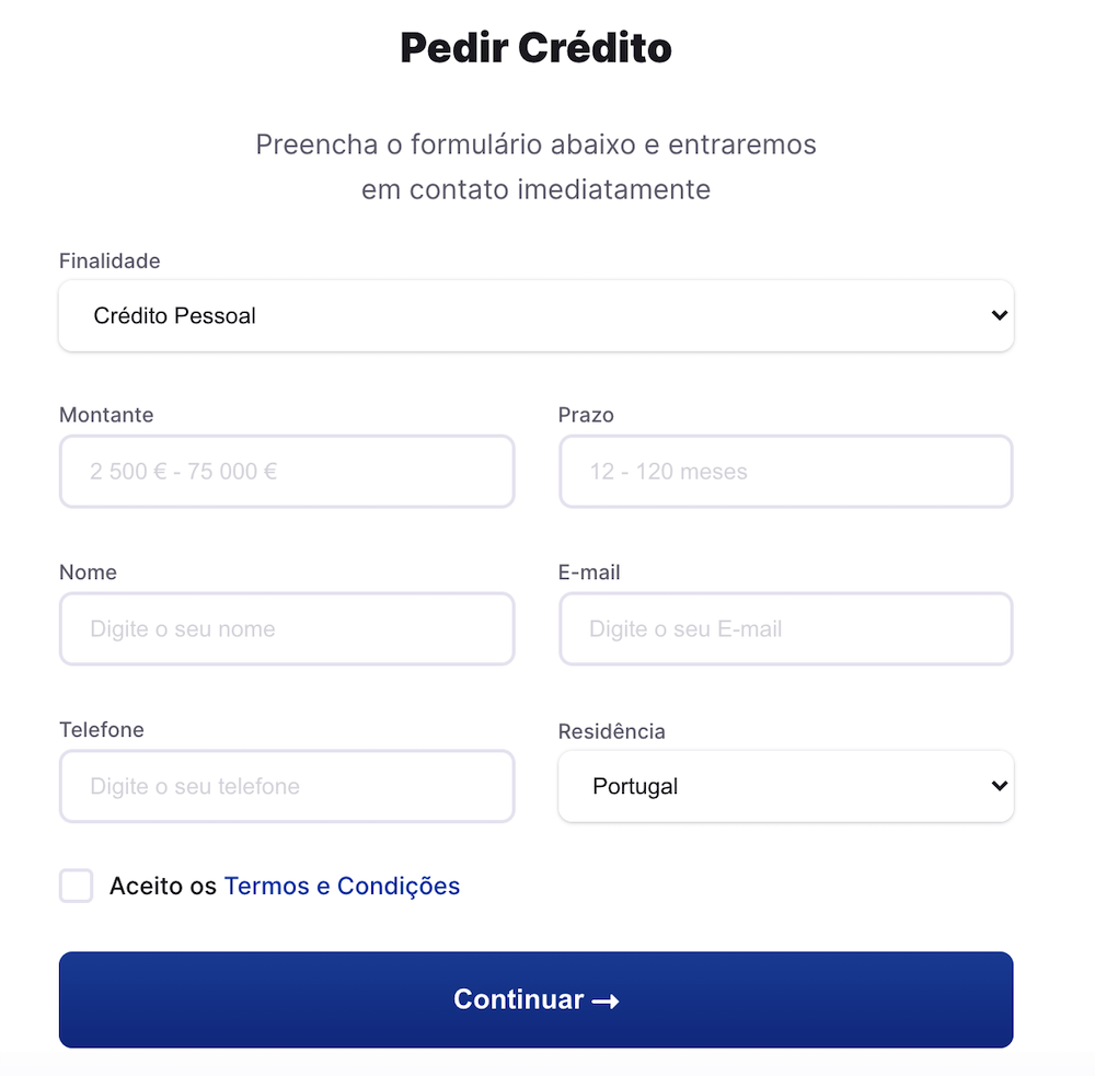 simulador de credito pessoal