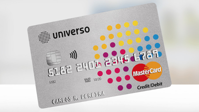 cartão de crédito universo