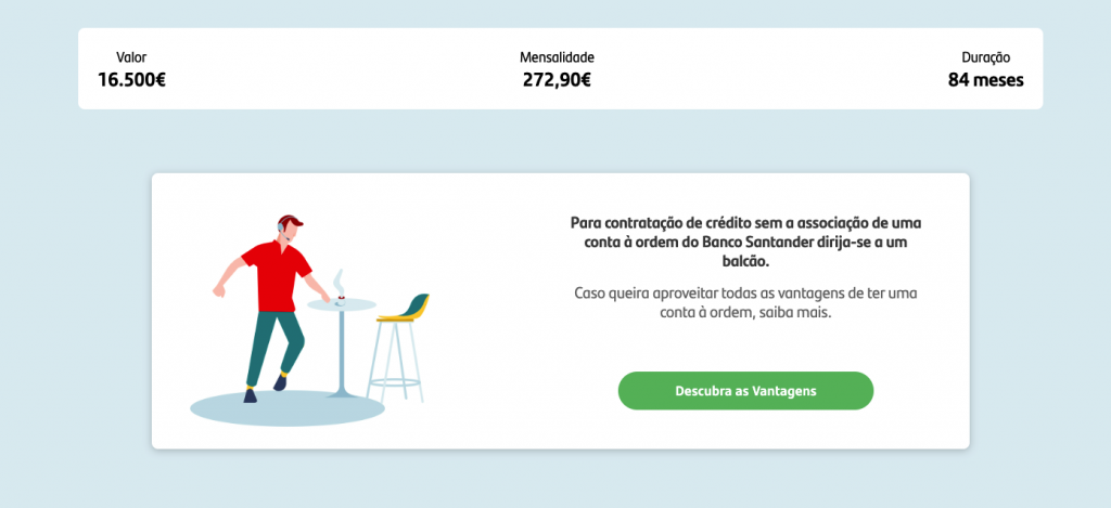 crédito pessoal santander sem ser cliente do banco