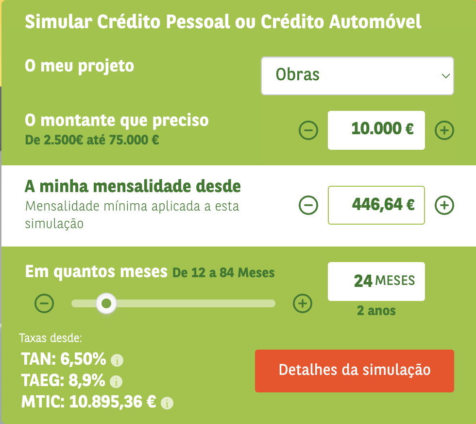 empréstimo de 10.000€ a 24 meses no cetelem